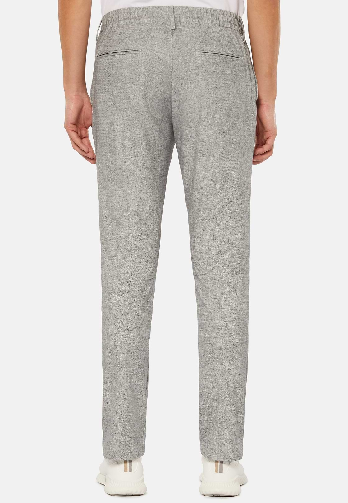 B-Tech Stretch Nylon Trousers, Light grey, hi-res