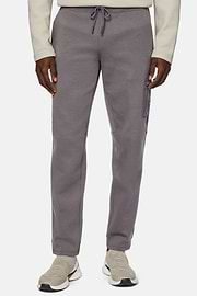 Lightweight Scuba Cotton Blend Trousers, Dark Grey, hi-res