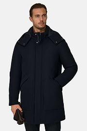 Parka in Technical Fabric B Tech, Navy blue, thumb, 1