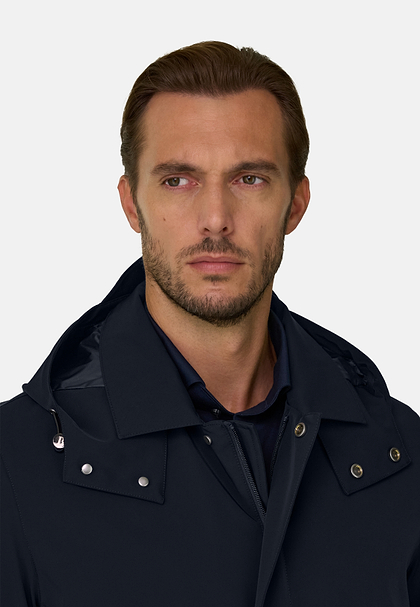 B Travel Technical Nylon Raincoat, Navy blue, hi-res