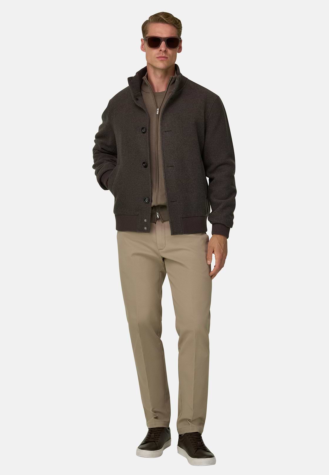 Jacket in Wool Blend, Taupe, hi-res, 2