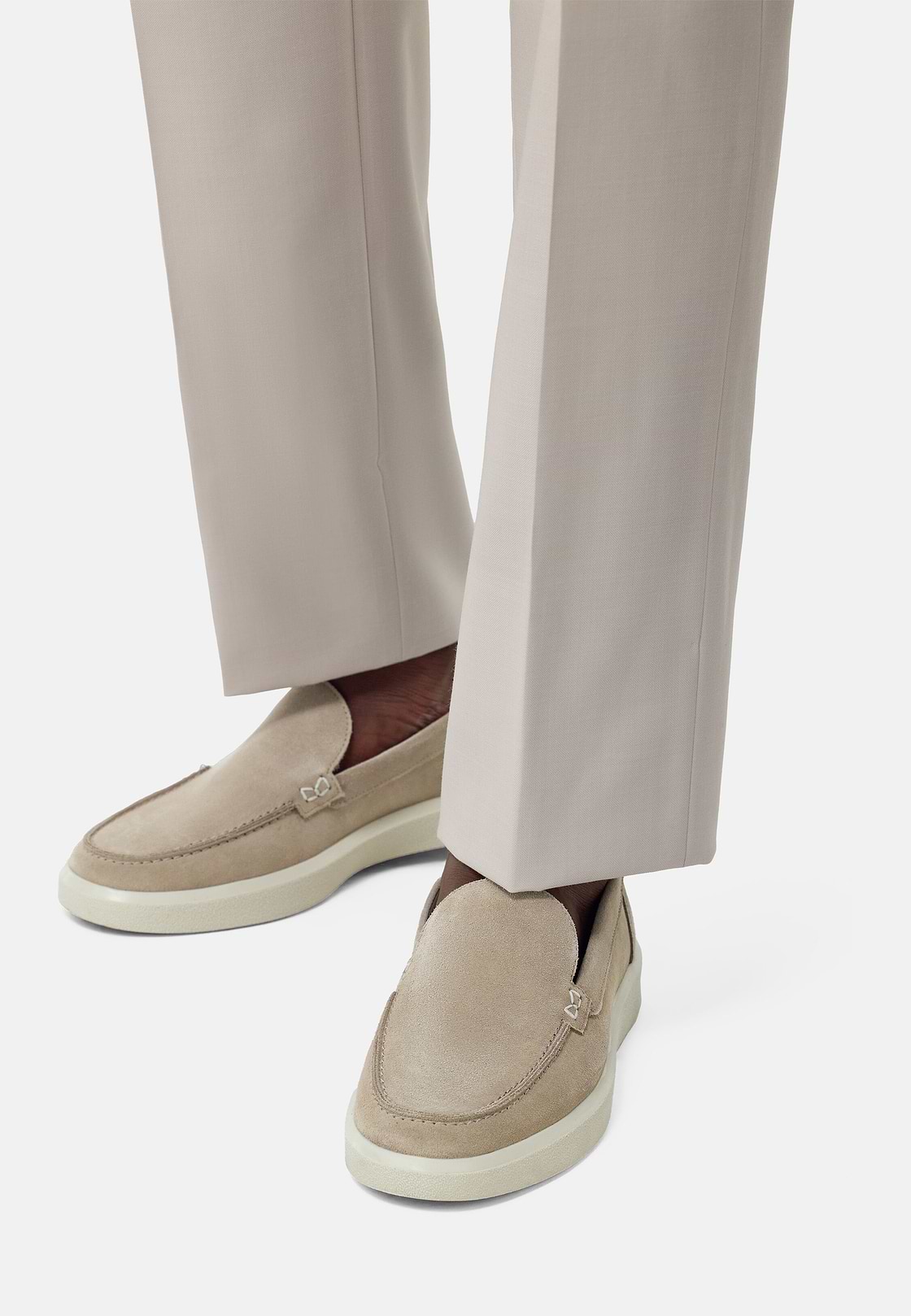 Stratus Loafers in Suede Leather, Sand, hi-res