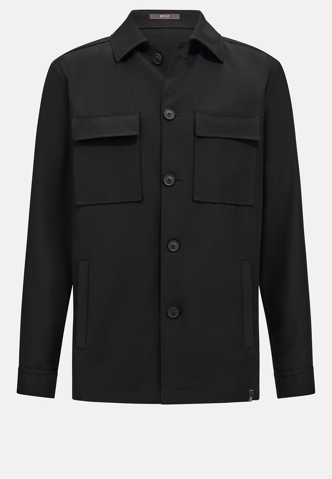 Veste Chemise Link En Laine, Noir, hi-res