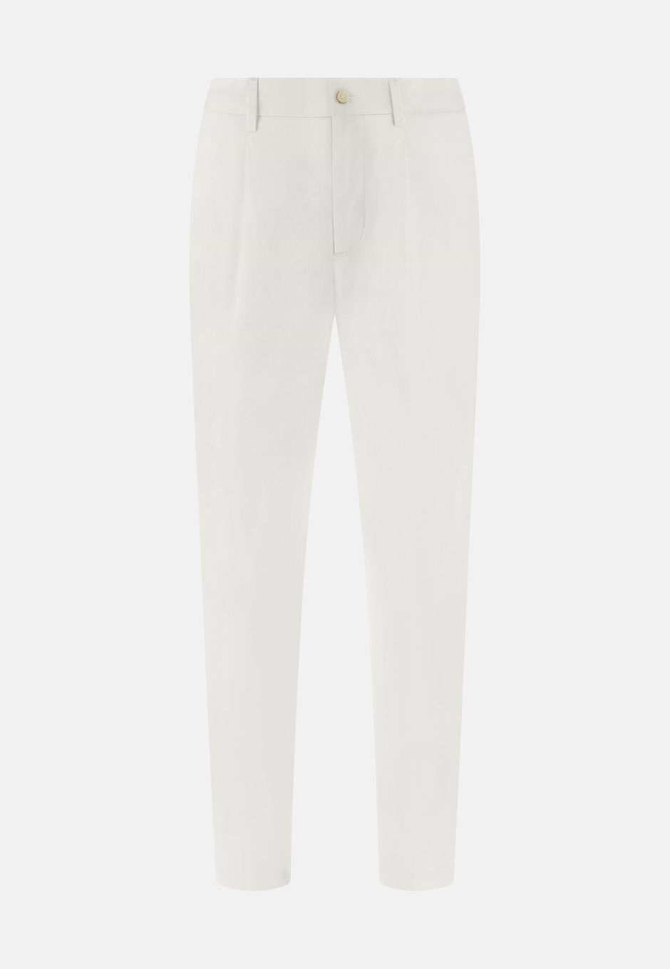 Cotton Trousers, Cream, hi-res