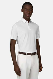 Polo Aus Elastischer Supima-Baumwolle, Weiß, thumb, 2