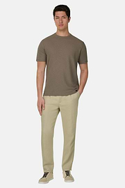 Camiseta De Algodón Lino, Taupe, thumb, 2
