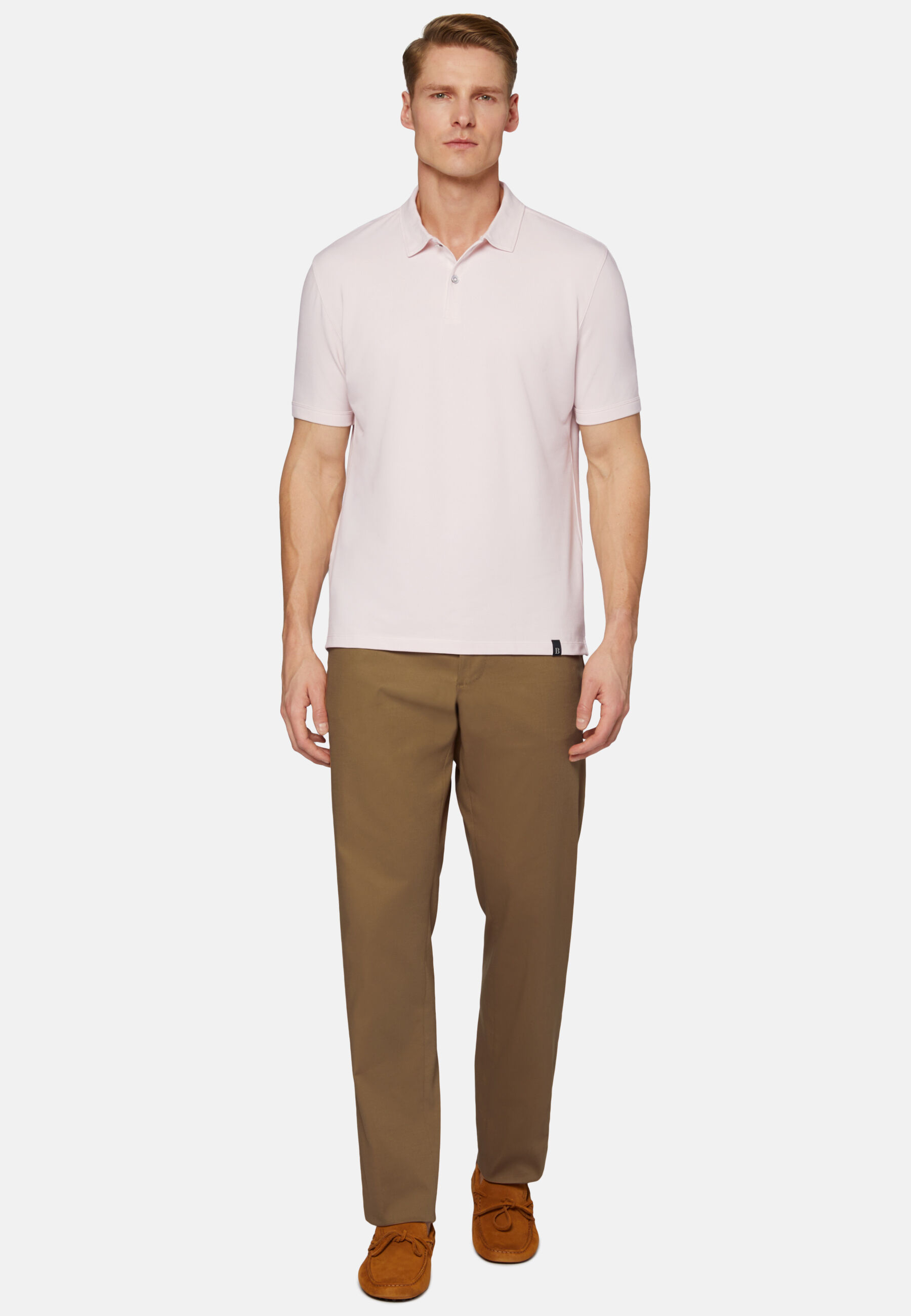 Stretch Cotton Trousers, Hazelnut, hi-res