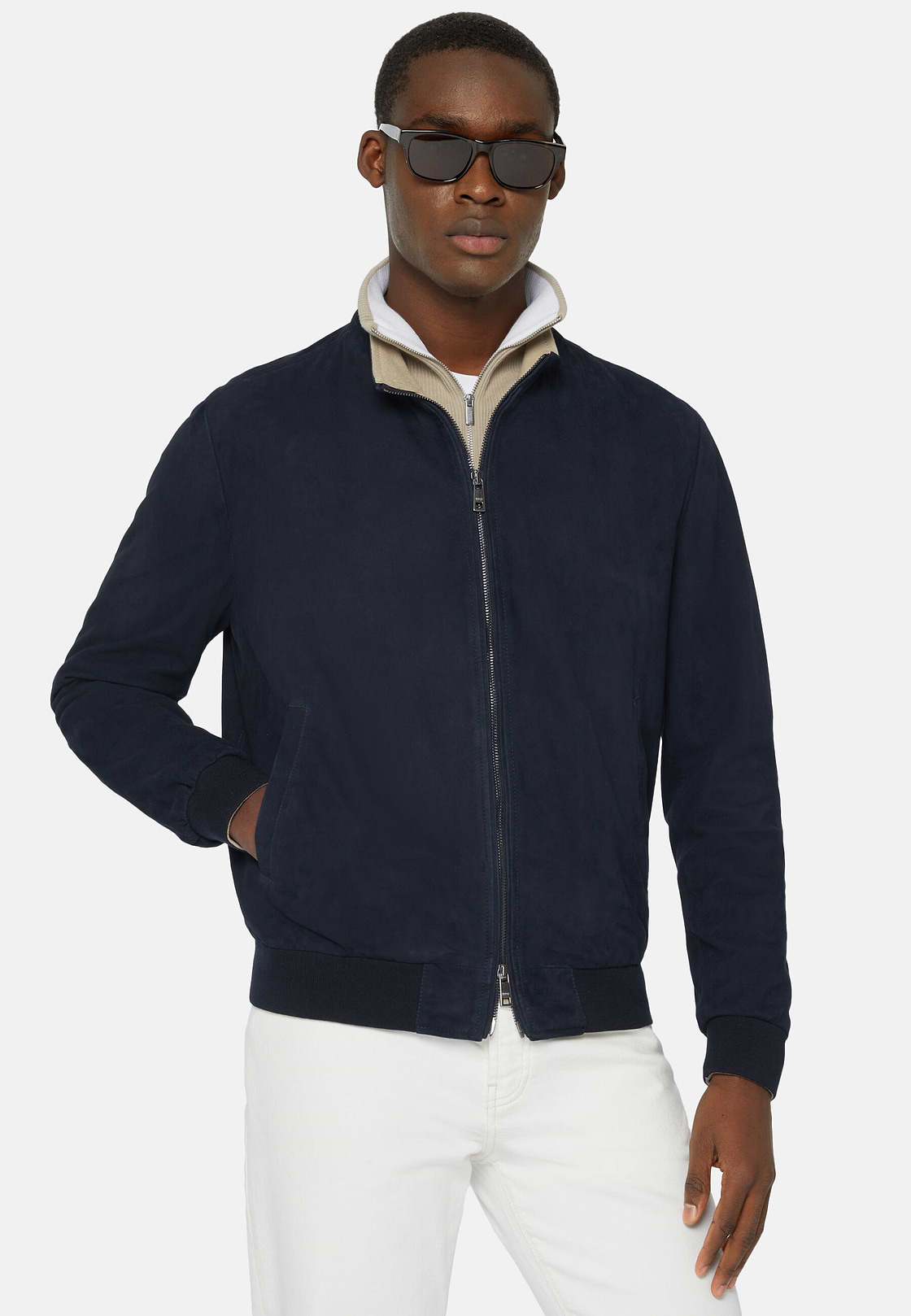 Bemberjacke Aus Echtem Veloursleder, , hi-res