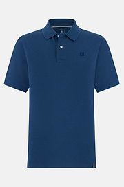 Polo En Piqué de Coton Coupe Classique, Air-bleu, thumb, 5