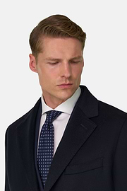 Coat in Pure Cashmere Single-Breasted, Navy blue, thumb, 5
