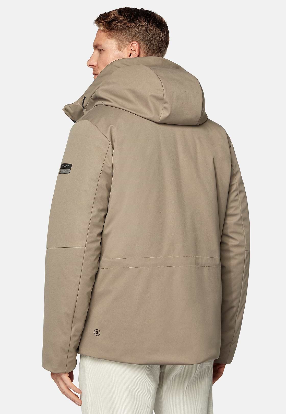 Block-Anorak Aus Technischem Wattiertem Gewebe, Taupe, hi-res