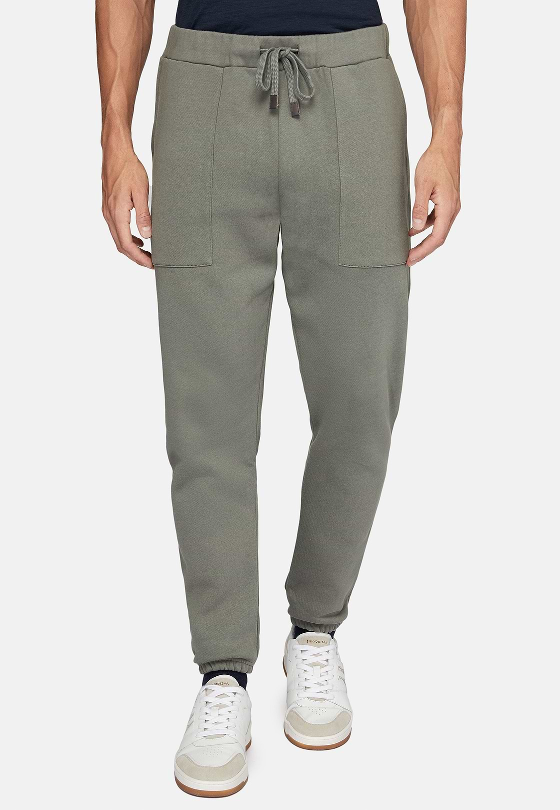 Cotton Trousers, Green, hi-res