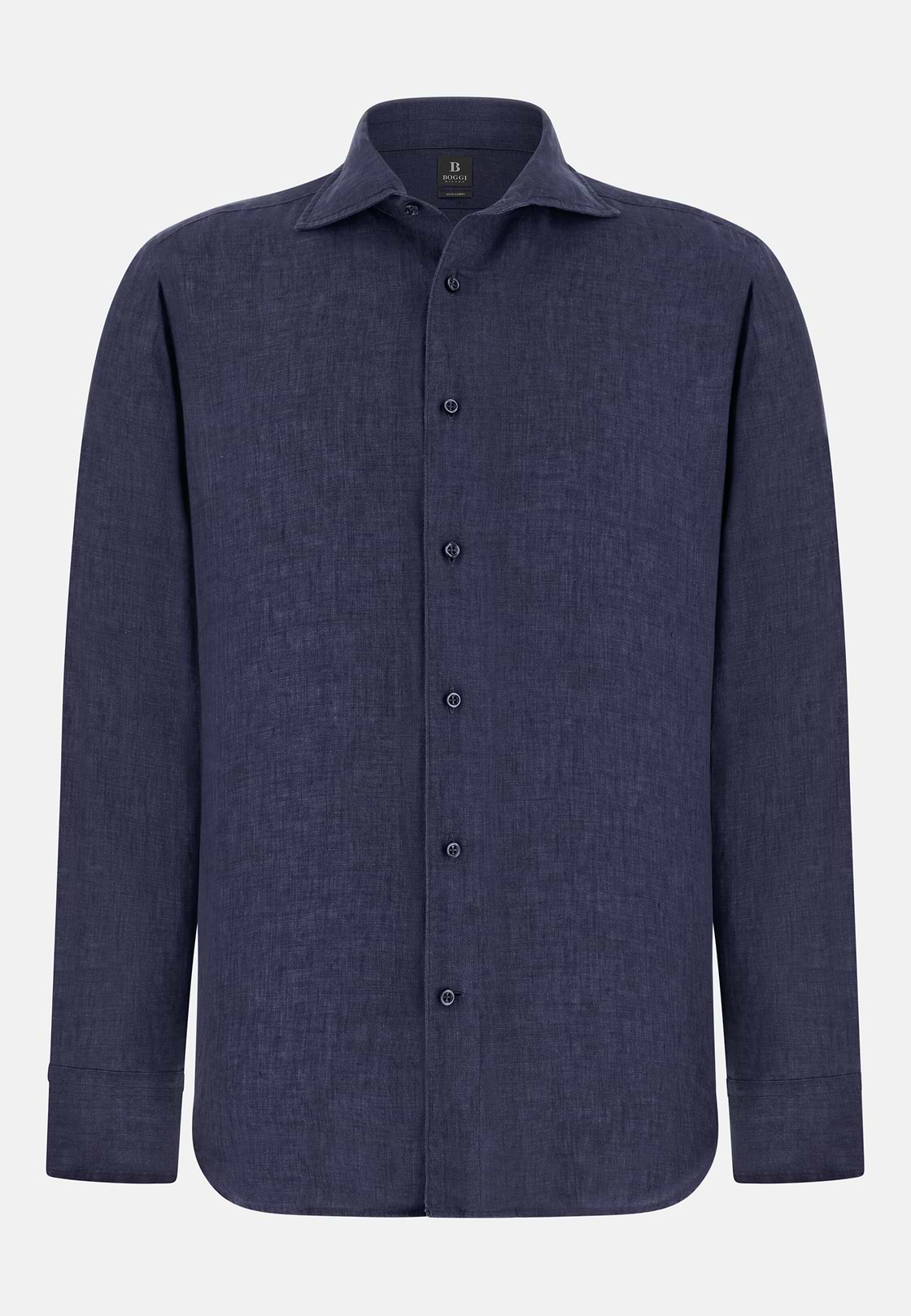 Hemd Aus Leinen Regular Fit, Navy blau, hi-res, 6