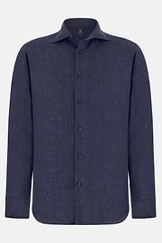 Hemd Aus Leinen Regular Fit, Navy blau, thumb, 6