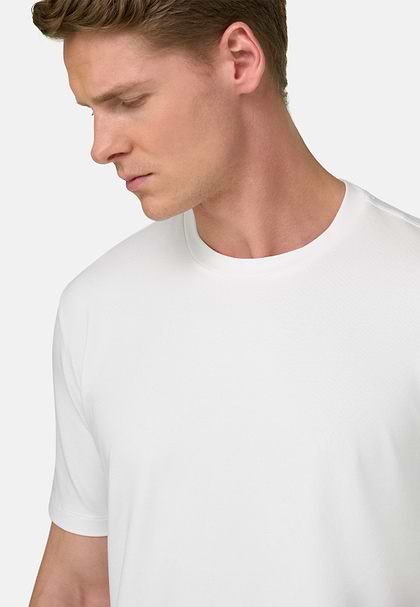 T-Shirt Aus Leistungsstarkem Piqué Mit S-Cafè®-Garn, Weiß, hi-res