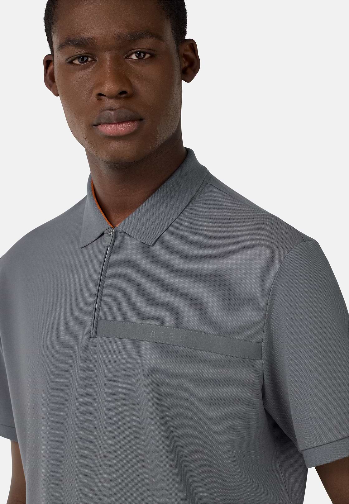 Polo En Piqué Cool Jade-Fresh, Charbon, hi-res