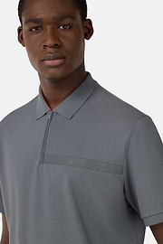 Polo En Piqué Cool Jade-Fresh, Charbon, hi-res