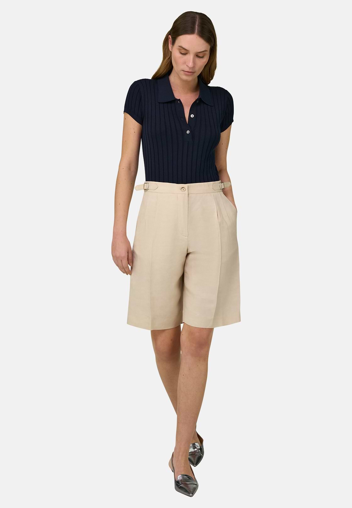 Bermudas De Lino, Crema, hi-res, 3