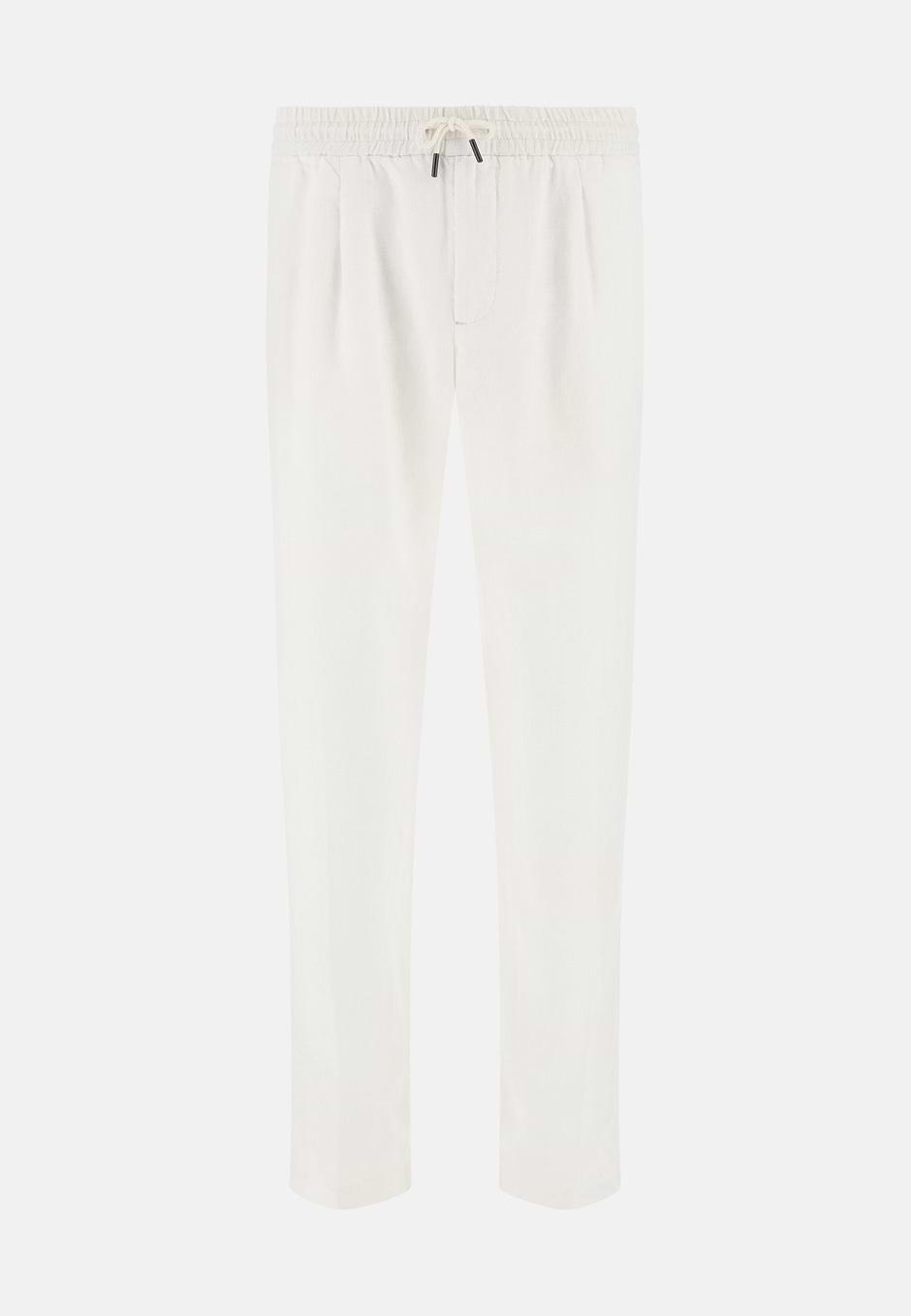 Linen Coulisse Pants, White, hi-res