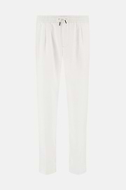 Linen Coulisse Pants, White, thumb, 1