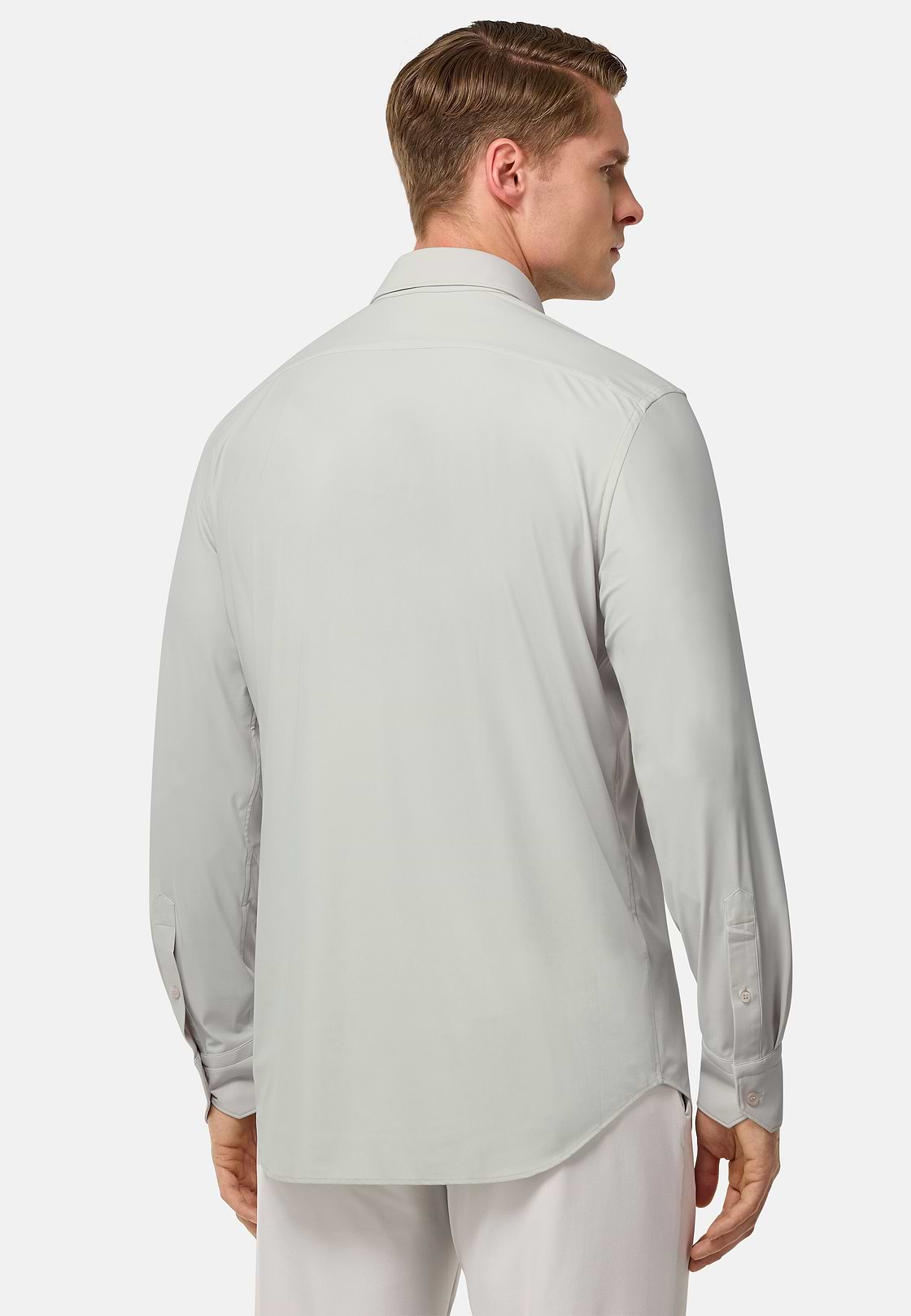 Chemise En Nylon Extensible Slim Fit, La glace, hi-res