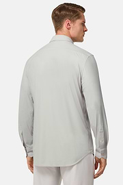 Chemise En Nylon Extensible Slim Fit, La glace, hi-res