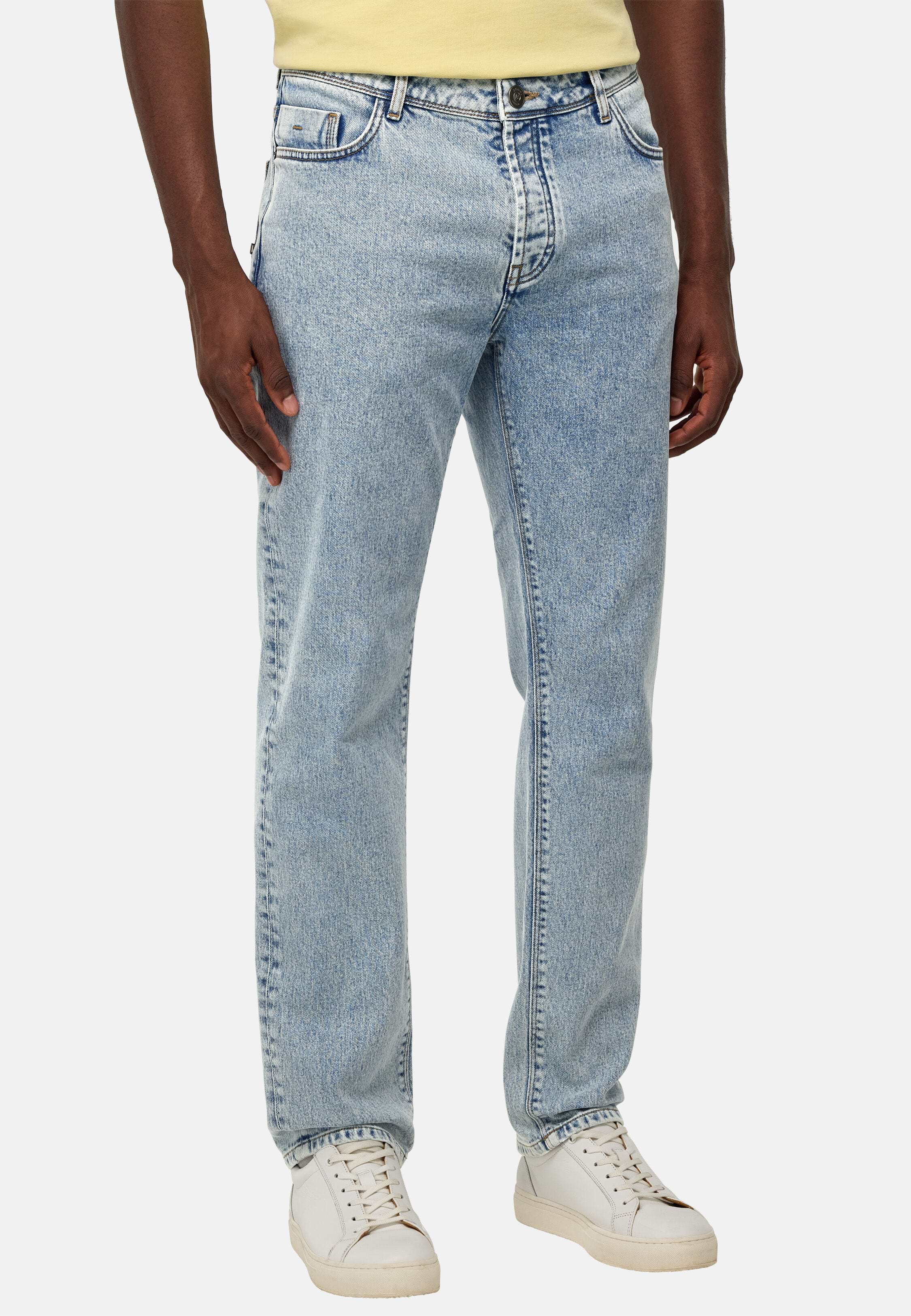 Men's Light Blue Stretch Denim Jeans | Boggi Milano