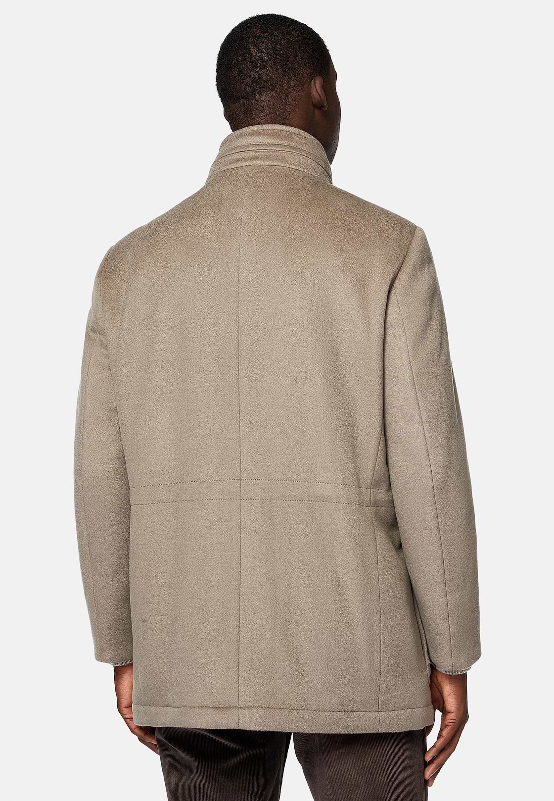 Car Coat Aus Kaschmir-Wolle, Gefüttert, Taupe, hi-res