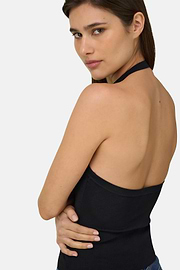 Top Aus Viskose-Nylon-Strick, Schwarz, thumb, 4