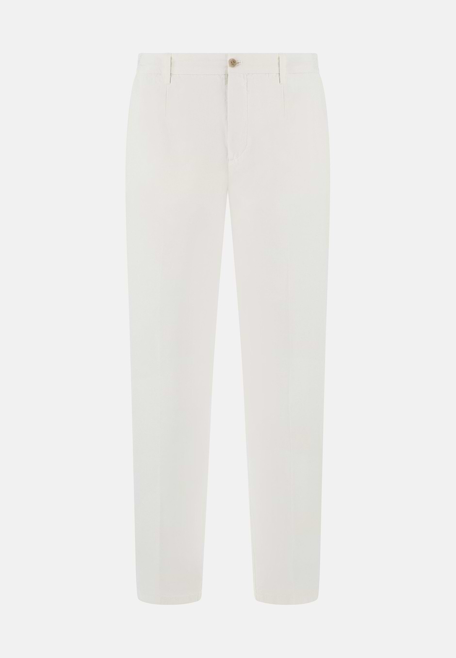 Hose Aus Baumwolle Und Leinen, Weiß, hi-res