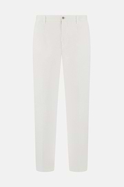 Pantalón De Algodón Lino, Blanco, thumb, 1