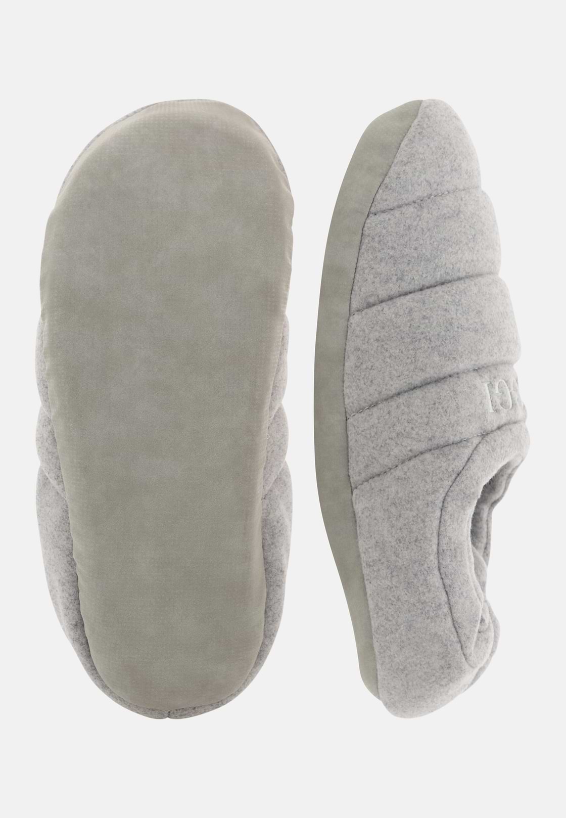 Slippers in Wool Blend, Light grey, hi-res, 4