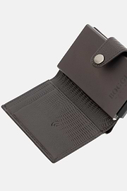 Tarjetero de Piel Estampada, Marron oscuro, thumb, 5