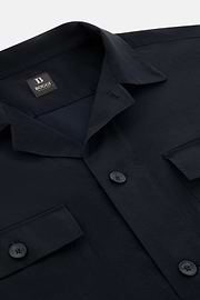 Camicia Over In Cotone Tencel, Navy, thumb, 5