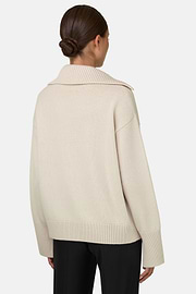 Poloshirt in Trui van Wol, Sand, thumb, 4