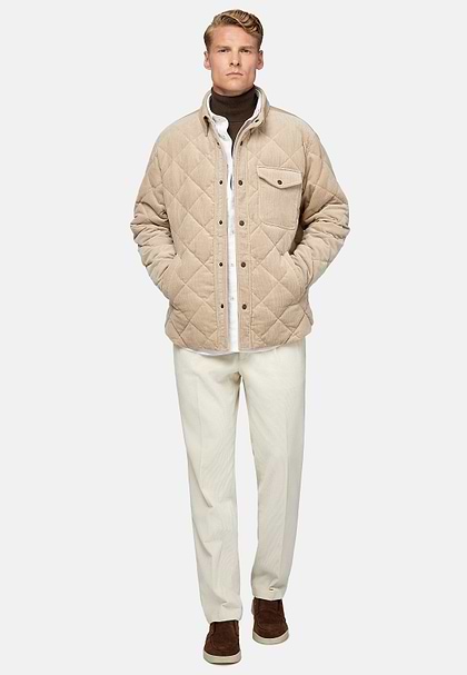 Men s Padded Cotton Velvet Bomber Jacket Boggi Milano