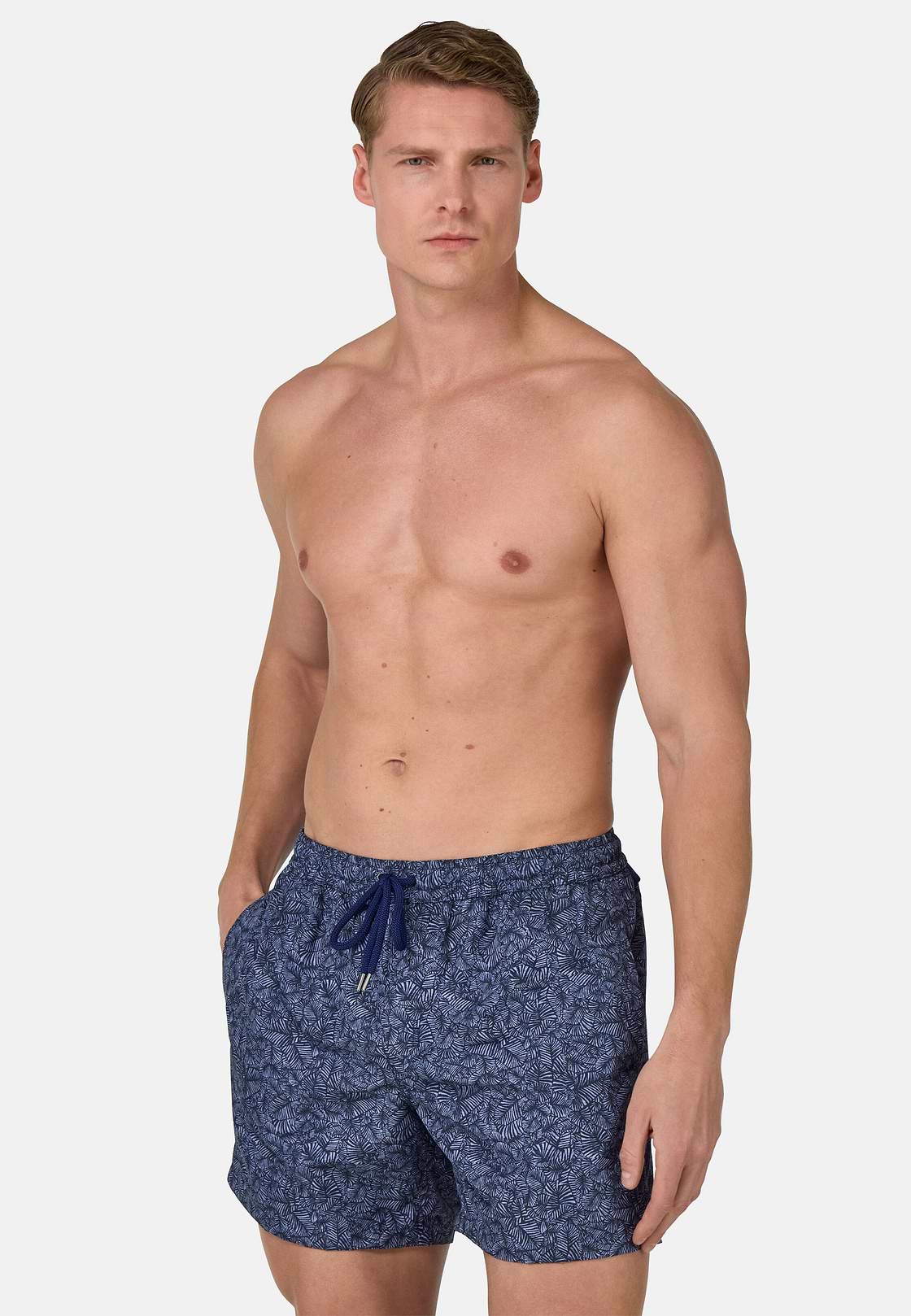 Maillot De Bain Imprimé Motif Fantaisie, bleu marine, hi-res