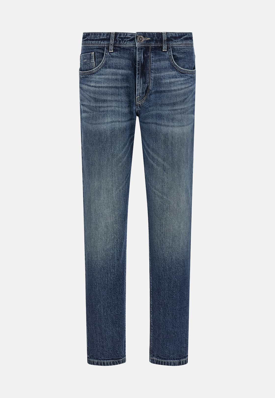 Dark Blue Stretch Denim Jeans, Dark Blue, hi-res