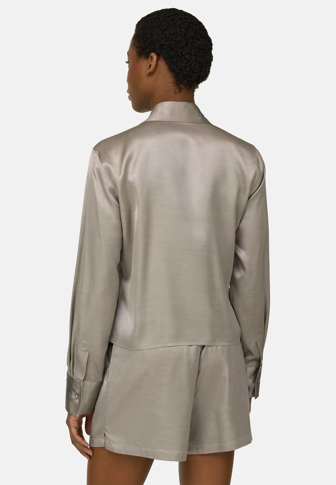 Hemd Aus Satin Regular Fit, Sand, hi-res, 3
