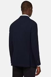 Navy Cotton B Jersey Jacket, Navy blue, thumb, 3