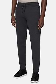 Lightweight Scuba Cotton Blend Trousers, Charcoal, hi-res