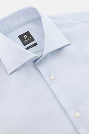 Camicia In Cotone Slim Fit, Azzurro, thumb, 5