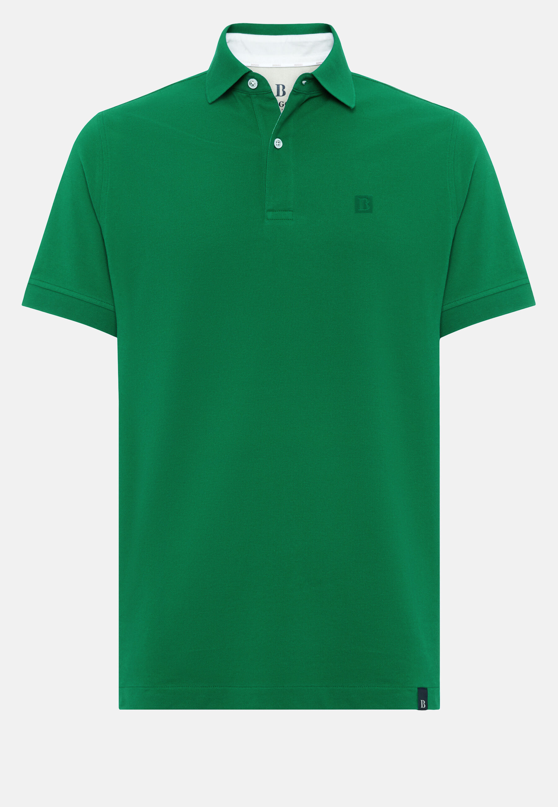 Polo De Piqué De Algodón, Verde, hi-res