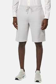 Bermuda Shorts in Lightweight Cotton Blend Scuba, Ice, hi-res