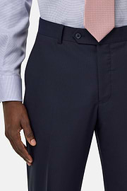 Fine Pinstripe Pure Wool Suit, Navy blue, hi-res