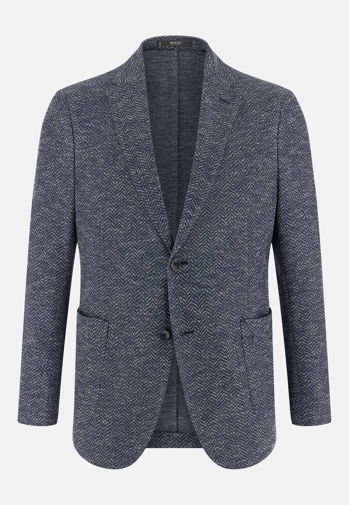 Giacca Resca In Misto Cotone, Navy, hi-res, 5