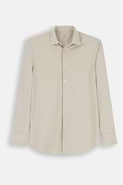 Hemd aus Stretch-Nylon B Tech Slim Fit, Beige, thumb, 7