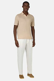 Pantalon En Pur Lin, Blanc, hi-res