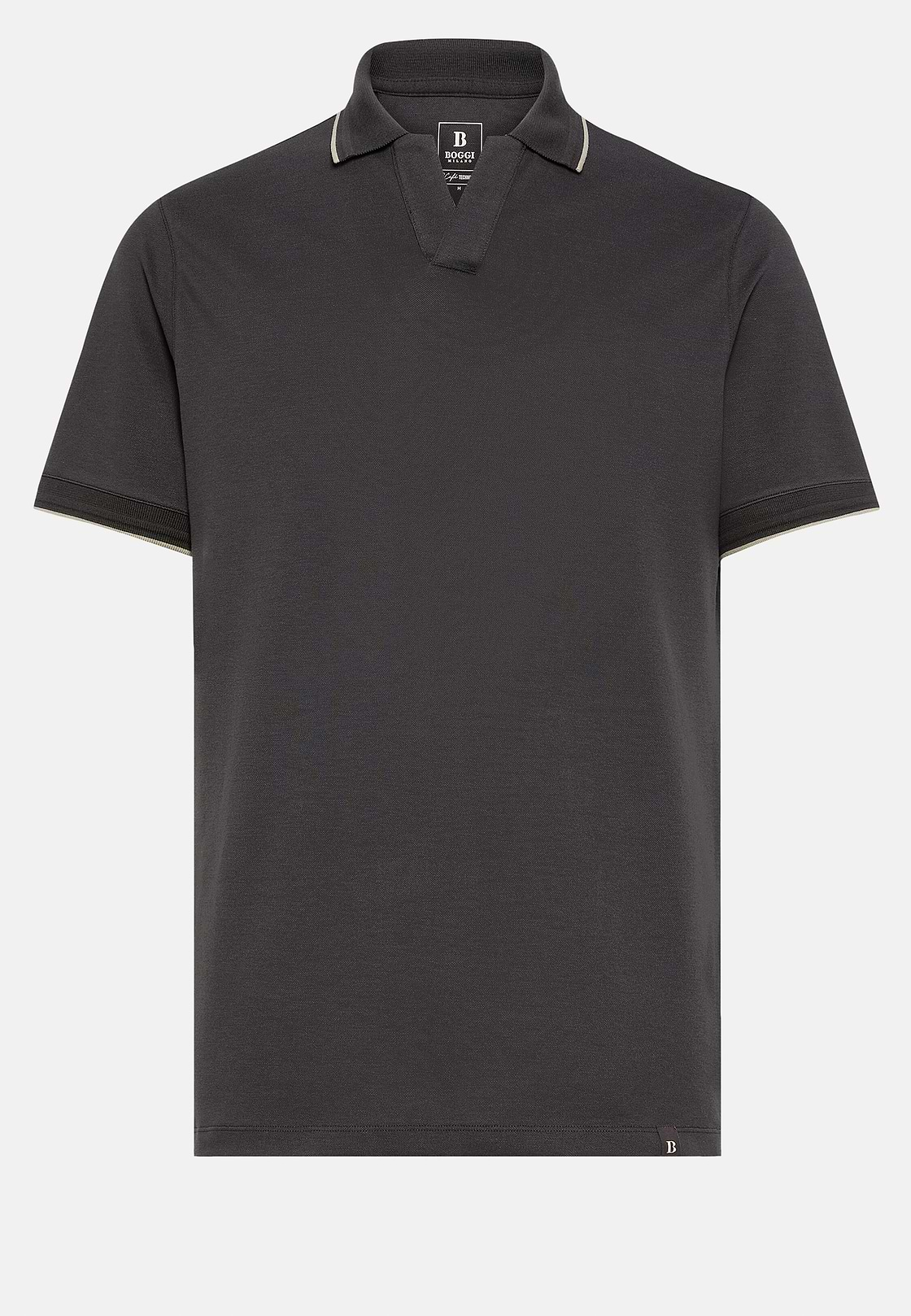 High-Performance Piqué Polo Shirt, Black, hi-res