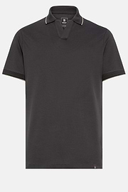 High-Performance Piqué Polo Shirt, Black, hi-res